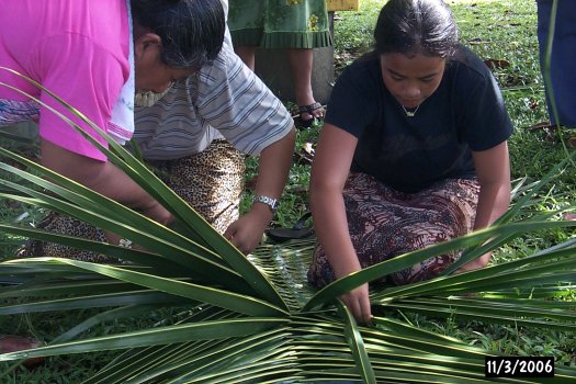 palm frond mat palm frond mat