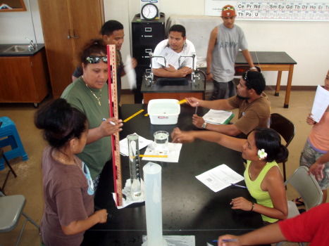 Activity around the center table Activity around the center table